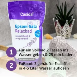 Casida Badesalz-Epsom Salz Relaxbad mit Lavendel, 1 kg