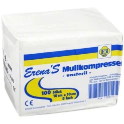 Erena Sterile Kompressen-Unsteril Mullkompresse 10x, 100 St