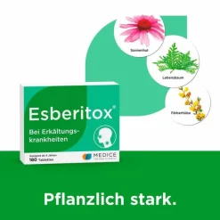 Esberitox Grippemittel|Abwehrsteigerung-® Tabletten bei Erkältungskrankheiten, 180 St