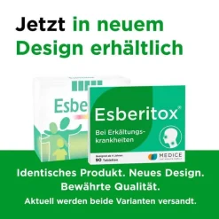 Esberitox Grippemittel|Abwehrsteigerung-® Tabletten bei Erkältungskrankheiten, 90 St