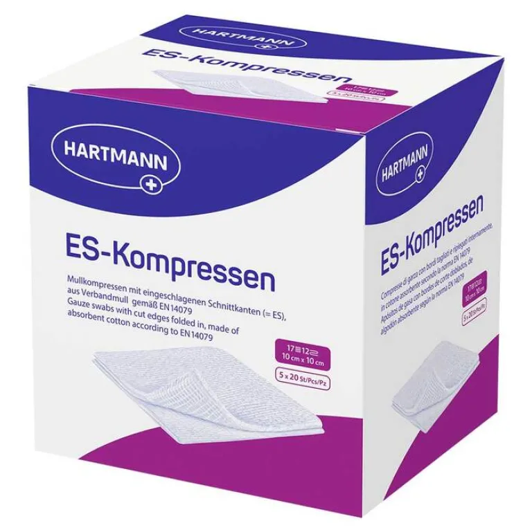 ES-Kompressen steril 10x10 cm Großpackung, 5X20 St- Sterile Kompressen