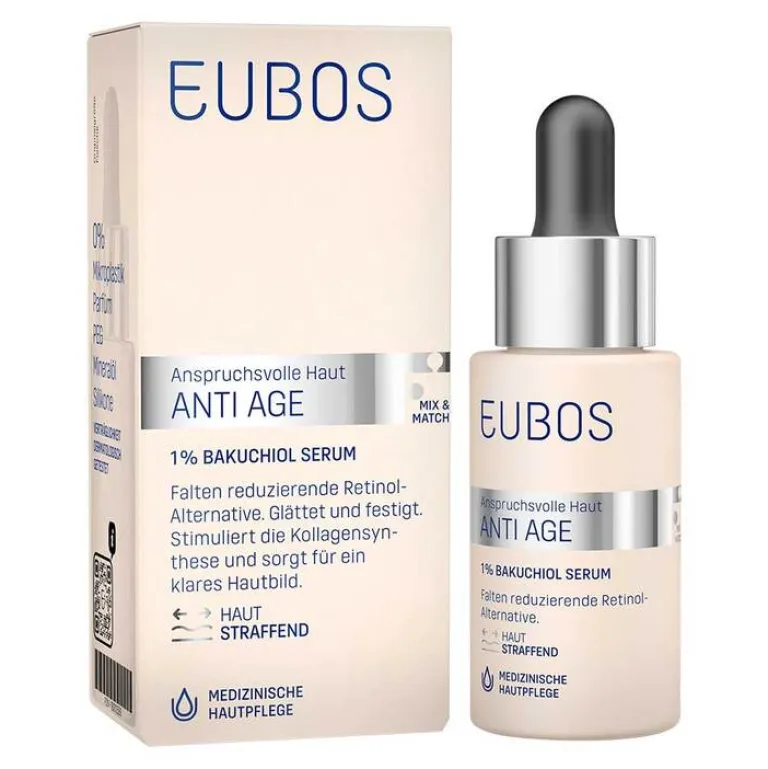Eubos Serum & Kur-Anti-Age 1% Bakuchiol Serum Konzentrat, 30 ml