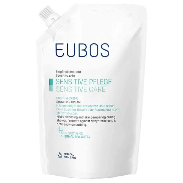 Eubos Duschen & Waschen-Sensitive Dusch & Creme Nachfüllbeutel, 400 ml