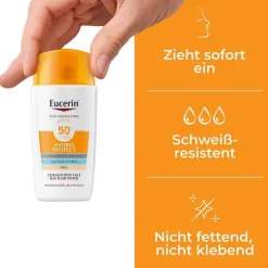 Eucerin Sun Fluid Hydro Protect Face hell LSF 50 + , 50 ml- Lsf 50+|Gesicht
