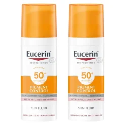 Eucerin Sun Fluid Pigment Control LSF 50 +, 2x50 ml- Lsf 50+|Gesicht