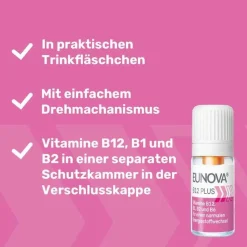 Eunova Vitamin B12 (Cobalamin)-B12 Plus Lösung zum Einnehmen, 30X8 ml