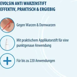 Evolsin Warzenstift-Anti-Warzen Stift, 3 ml