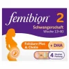 Femibion 2 Schwangerschaft in der 4-Wochen-Packung mit je 28 Tabletten und Kapseln, 2X28 St- Vitamin B9 (Folsäure)|Schwangerschaft