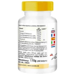 Warnke Omega 3 Kapseln-Fischöl Kapseln 500 mg, 250 St