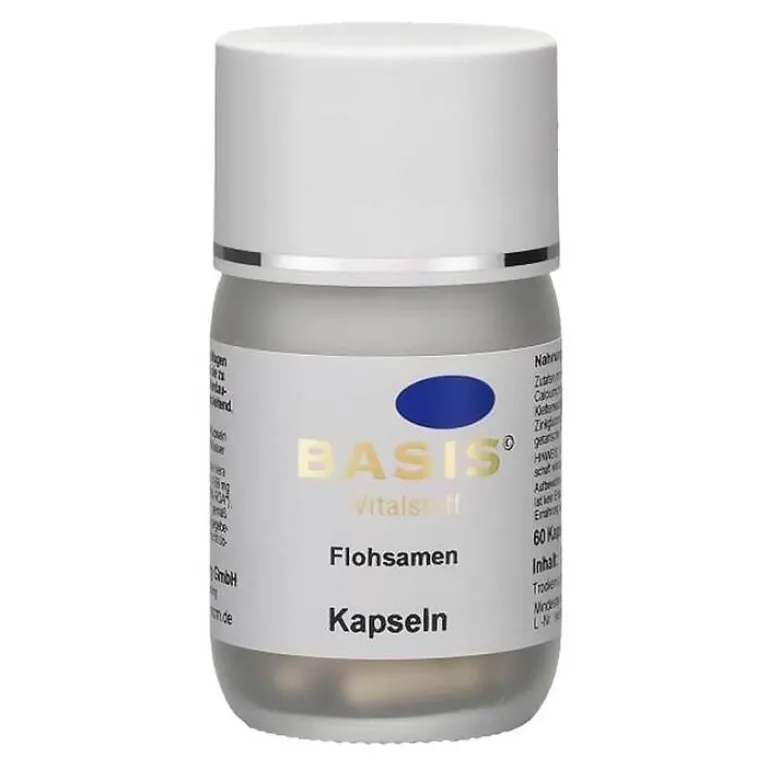 Basis Vitalstoff Flohsamen Kapseln, 60 St- Flohsamenschalen