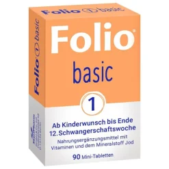 Folio 1 basic Filmtabletten, 90 St-Kinder Schwangerschaft|Kinderwunsch Tabletten
