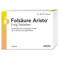 Folsäure 5 mg Tabletten, 100 St^Aristo Best