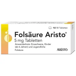 Aristo Folsäure 5 mg Tabletten, 50 St- Vitamin B9 (Folsäure)