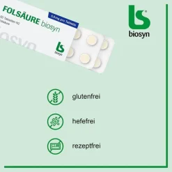 Folsäure Tabletten, 50 St^Biosyn Discount