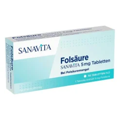 Folsäure 5 mg Tabletten, 50 St^Sanavita Sale