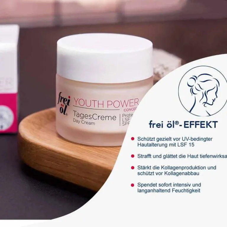 Frei Öl Tagespflege-Youth Power Tagescreme Protect LSF 15, 50 ml