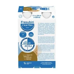 2 kcal fibre Drink Cappuccino Trinkflasche, 24X200 ml^Fresubin Discount