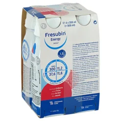 Fresubin Trinknahrung-Energy Drink Erdbeere Trinkflasche, 4X200 ml