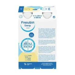 Fresubin Trinknahrung-Energy Drink Vanille Trinkflasche, 6X4X200 ml