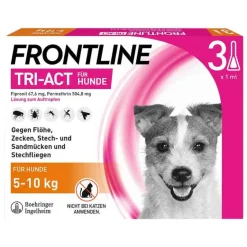 Frontline Flöhe, Zecken & Co.-TRI-ACT® gegen Zecke, Floh und fliegende Insekten bei Hunden (5-10kg), 3 St