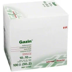 Gazin Kompressen 10x10cm 8fa, 50X2 St- Sterile Kompressen