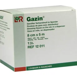 Gazin Verbandmull 8cmx5m 4fach gerollt, 1 St- Sterile Kompressen