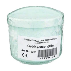 CareLiv Für Zahnprothesen-Gebissdose grün mit Einsatz und Deckel, 1 St
