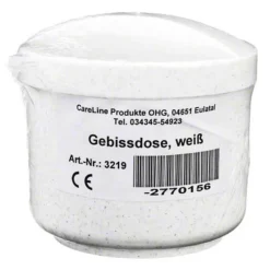 CareLiv Für Zahnprothesen-Gebissdose weiß mit Einsatz und Deckel, 1 St