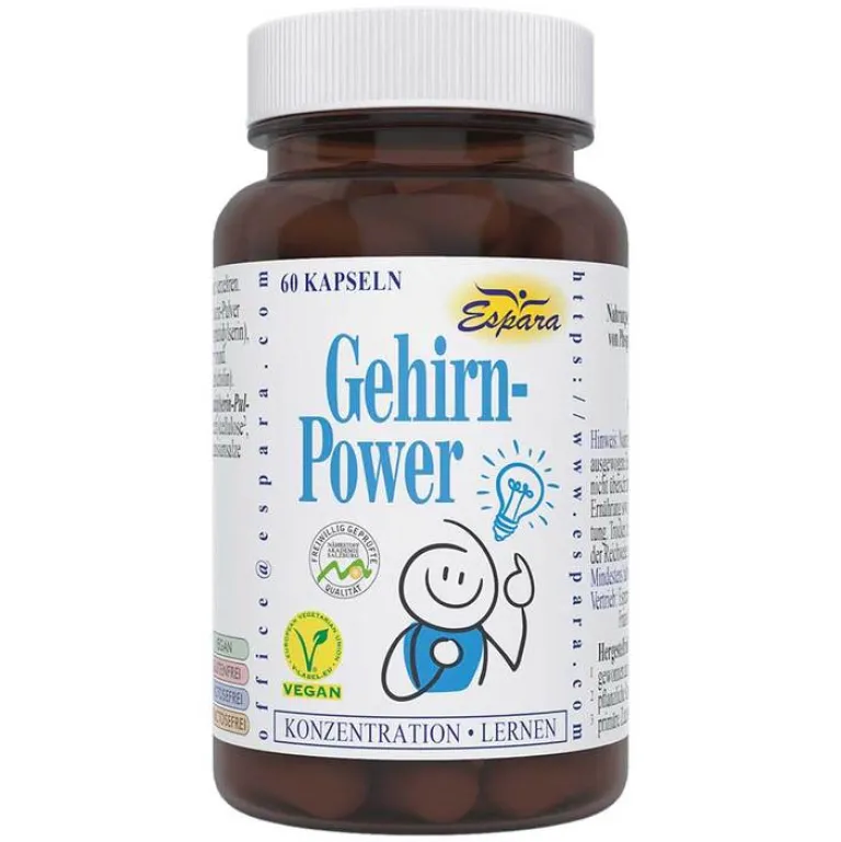Espara Hirnleistung & Nerven-Gehirn Power Kapseln, 60 St