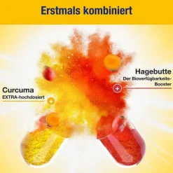 Gelencium Curcuma Plus hochdosiert mit Vitamin C Kapseln, 60 St- Kurkuma Kapseln