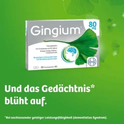 Gingium 80 mg Filmtabletten, 120 St- Durchblutungs Tabletten|Ginkgo