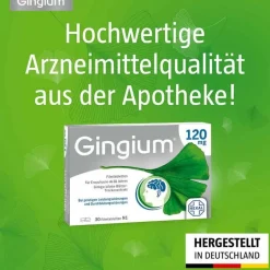 Gingium 80 mg Filmtabletten, 120 St- Durchblutungs Tabletten|Ginkgo