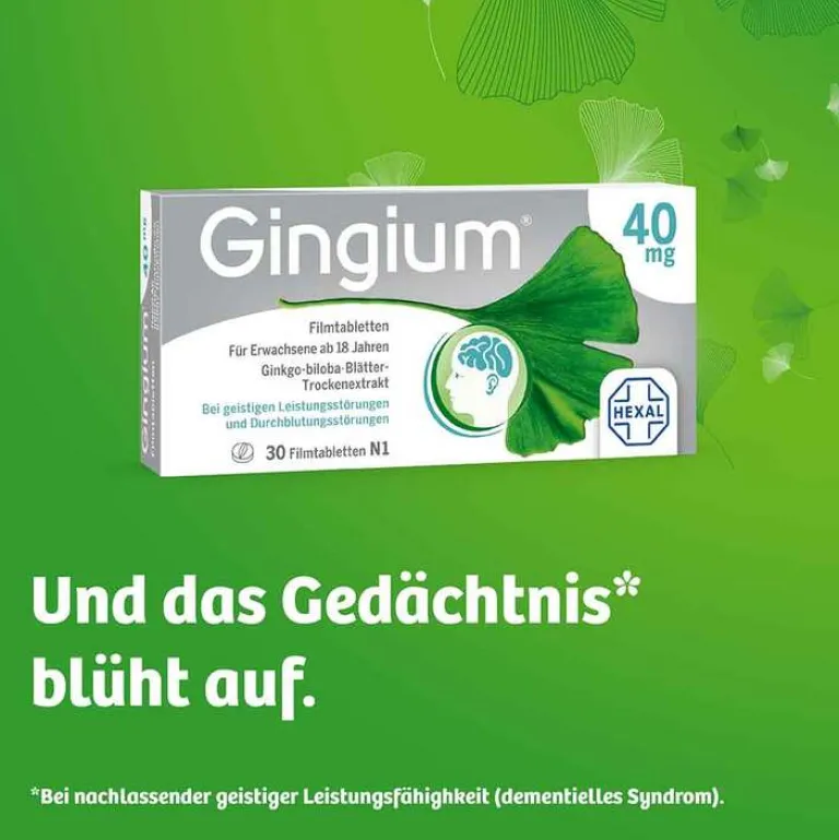 40 mg Filmtabletten, 30 St^Gingium Outlet