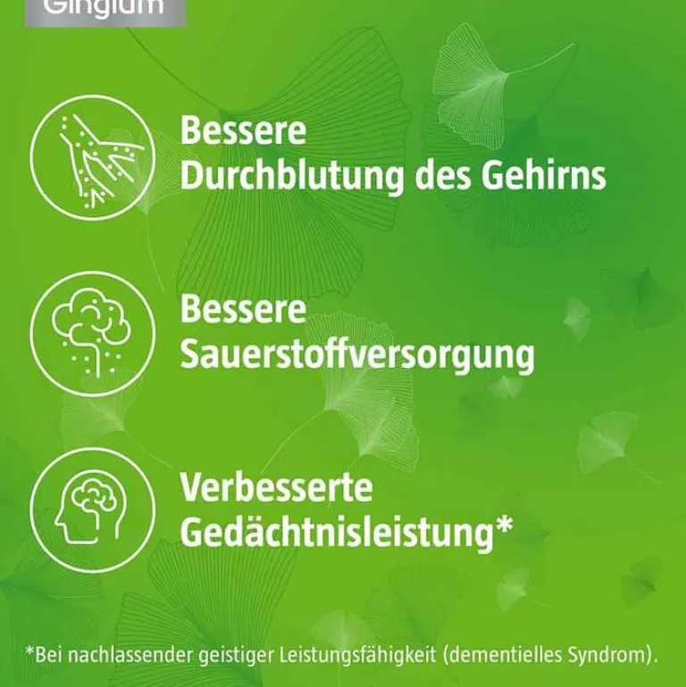 Gingium 80 mg Filmtabletten, 30 St- Ginkgo|Durchblutungs Tabletten