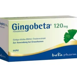 Gingobeta 120 mg Filmtabletten, 60 St- Ginkgo|Durchblutungs Tabletten