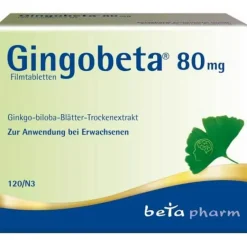 Gingobeta Durchblutungs Tabletten-80 mg Filmtabletten, 120 St