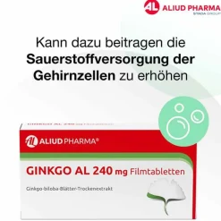 Aliud Pharma Ginkgo|Durchblutungs Tabletten-GINKGO AL 240 mg Filmtabletten, 60 St