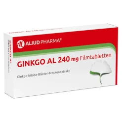 Aliud Pharma Ginkgo|Durchblutungs Tabletten-GINKGO AL 240 mg Filmtabletten, 30 St