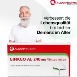 Aliud Pharma Ginkgo|Durchblutungs Tabletten-GINKGO AL 240 mg Filmtabletten, 30 St