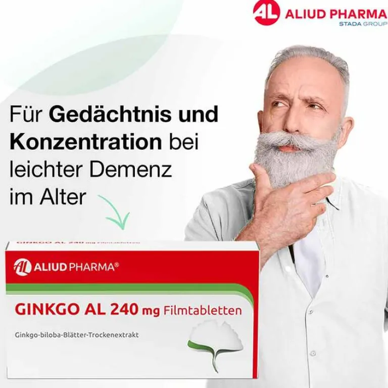 Aliud Pharma Ginkgo|Durchblutungs Tabletten-GINKGO AL 240 mg Filmtabletten, 30 St