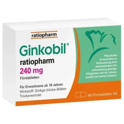 Ginkobil ratiopharm 240mg mit Ginkgo biloba, 60 St- Ginkgo