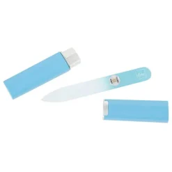 ERBE Nagelpflege|Maniküre-Glasfeile blau 9 cm Köcher blau, 1 St