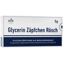 Rösch & Handel Glycerin Zäpfchen Rösch 3 g gegen Verstopfung, 10 St- Abführmittel