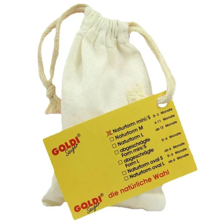 Schnuller-Goldisauger naturform mini 0 - 3 Monate i.Polybeutel, 1 St
