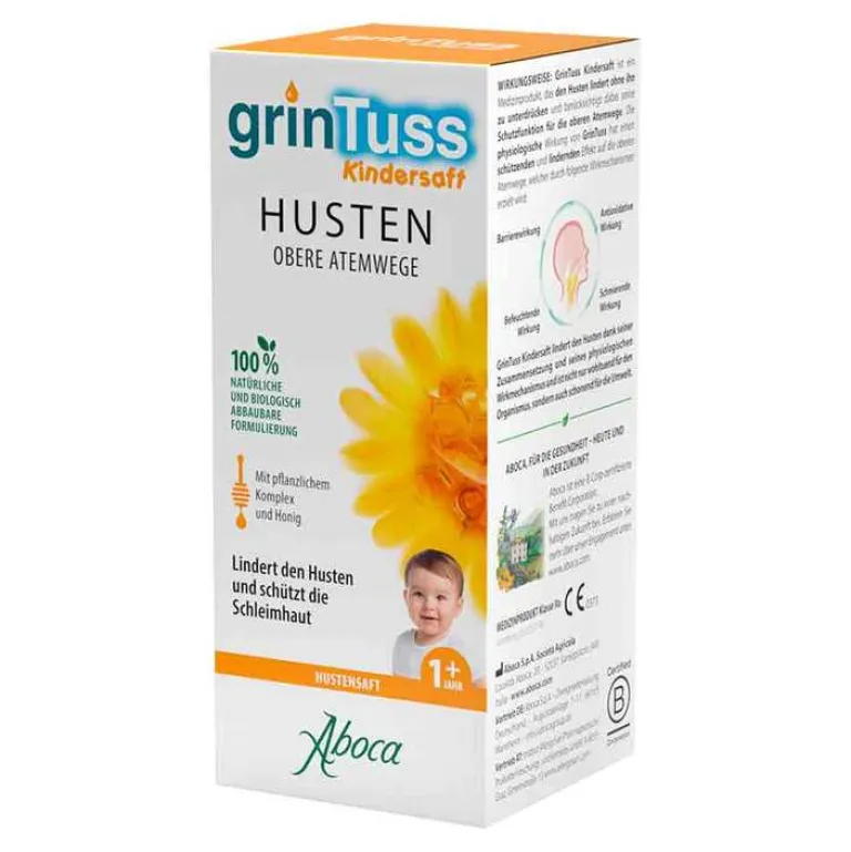 Grintuss Kindersaft mit Poliresin®, 128 g-Kinder Hustenstiller Kinder