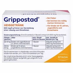 Grippostad Heißgetränk bei Schmerzen und Fieber , 10 St- Grippemittel