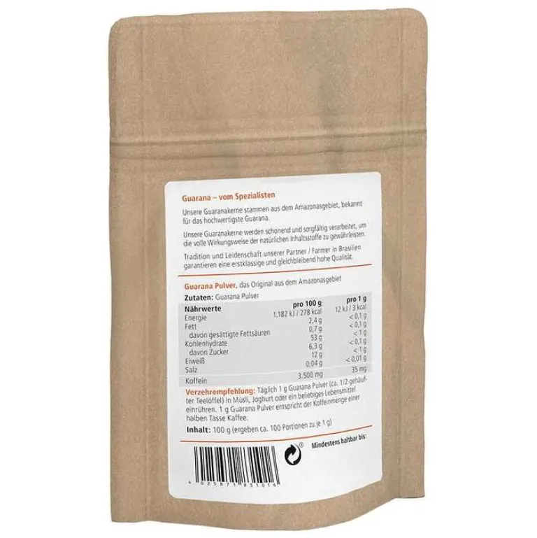 Guarana Pulver, 100 g^Amazonas Naturprodukte