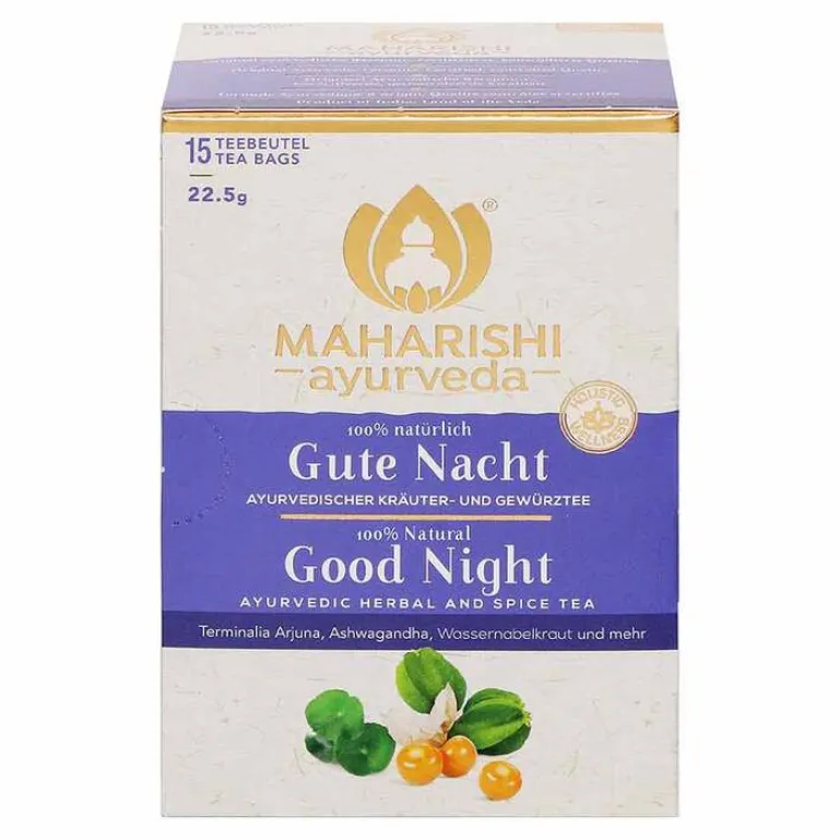 Maharishi Gute Nacht Tee Natural Filterbeutel, 22.5 g- Kräutertee
