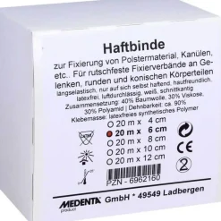 Medenta Haft- & Fixierbinden|Binden & Verbände-Haftbinde elastisch 6 cm x 20 m, 1 St