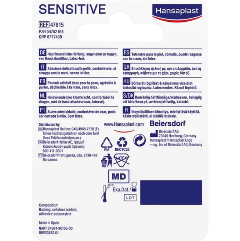 Hansaplast Fixierpflaster sensitive 5mx1,25cm, 1 St- Rollenpflaster